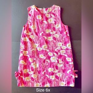 Lilly Pulitzer girls size 6x Cherry Begonias shift dress